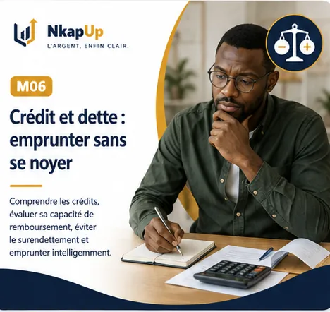 Carte NkapUp du module M06 : Emprunter sans se piéger et gérer ses dettes