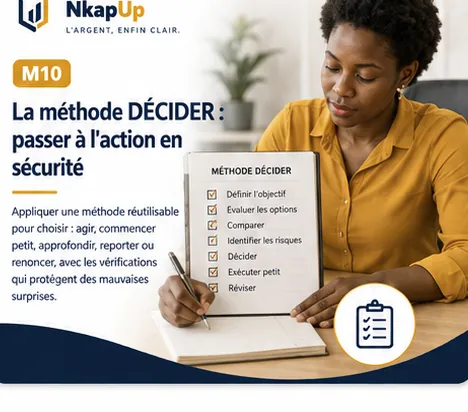 Carte NkapUp du module M10 : Bien décider avant d'engager son argent
