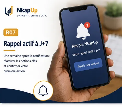 Carte NkapUp du module R07 : Faire le point après 7 jours
